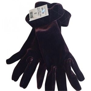 Ann Taylor Velvet Gloves - Rich Chocolate brown